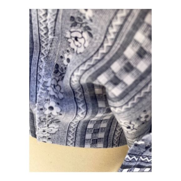 Vintage 70s Lady Manhattan Shirt Novelty Floral Sz 12 - Picture 10 of 12